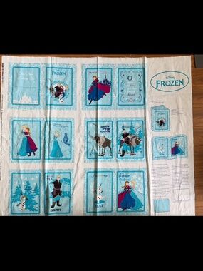 Disney Frozen Sewing Panel Fabric - Anna’s Friends make soft book